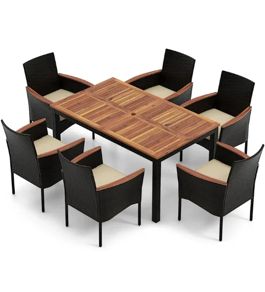 Kristain Rectangular Outdoor Restaurant Dining Set